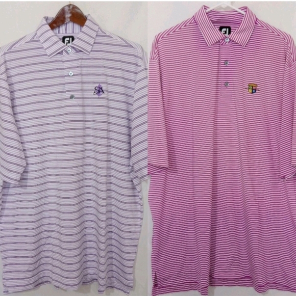 FootJoy Other - FootJoy Golf Polo Shirts Men’s XL Bundle Stripe Short Sleeve Stretch Performance